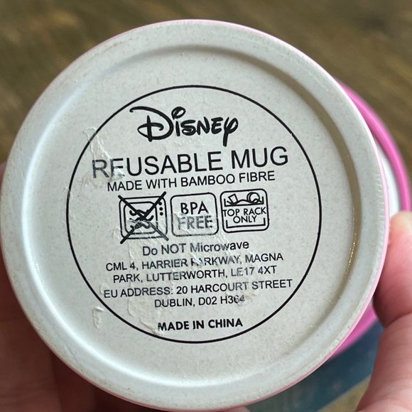 Disney Christmas Mickey and Minnie Mouse Bamboo Travel Mug, Pink, NWT - Picture 7 of 9